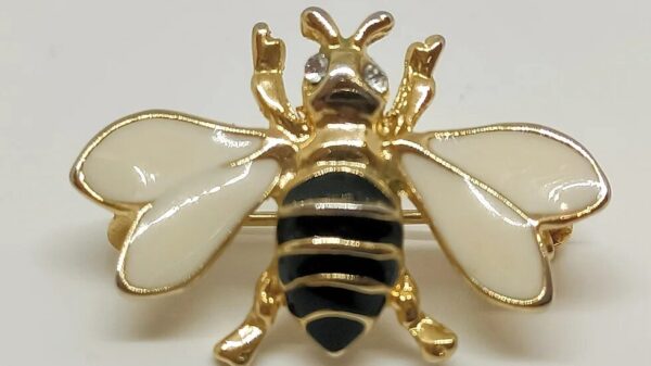 Broche vintage con forma de abeja